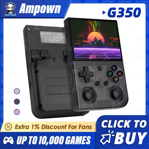 BATLEXP G350 Handheld Game Console 3.5'' IPS Screen Linux System Dual Joystick Vibration Motor Retro