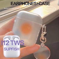 【SUPFISH】inPods 12 TWS Bluetooth Earphone Murah 5.0 Wireless Headphones With Mic Earbuds With Protection Case Headset Sports蓝牙耳机  无线 送耳机保护套 含麦克风 蓝牙耳塞 耳機無線  入耳式 可爱 运动耳机