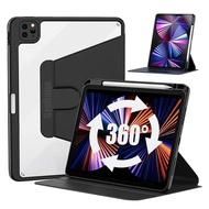 For iPad pro 11 Case 2022 Air 4 2020 Tablet cases 2021 iPad 10.2 7/8/9th 10th Gen mini 6 360 Degree Rotation Pencil Holder Cover