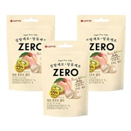 Korean Snack Sugar Free Jelly Gummy Candy, Peach & Kiwi Flavor, 52g (1.83oz), Pack of 3, Zero Sugar 