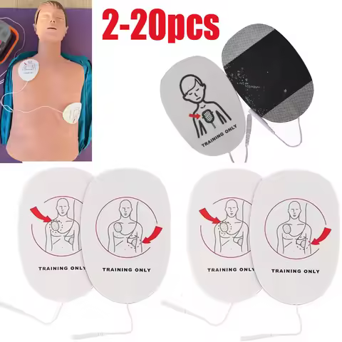 2-20pcs AED Training Device Patches First Aid Training Replacement AED Training Defibrillation Elect
