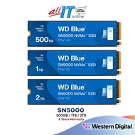 Western Digital WD Blue SN580 / SN5000 M.2 2280 NVMe PCIe Gen 3 / 4  Gaming SSD (500GB/1TB/2TB)