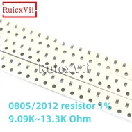 1000pcs 0805 Chip resistor 1% 2012 9.09K 9.31K 9.53K 9.76K 10.2K 10.5K 10.7K 11.3K 11.5K 11.8K 12.1K