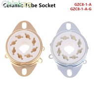 CHINKMY 1Pcs Valve Base, Octal PCB Mount Ceramic Tube Socket,  8Pin K8A Tin-Plated DIY GZC8-1-A GZC8