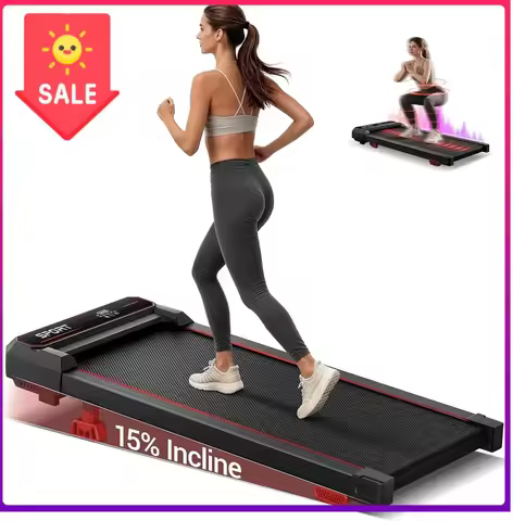 15% Incline Walking Vibration Pad, 3-in-1 Under Desk Treadmill | 3 Vibration Levels, 3.0HP Brushless