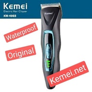Recomended Clipper KEMEI KM-4003 Alat Cukur Waterproof Mesin Cukur