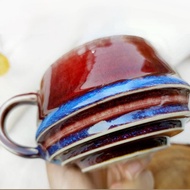 極藍項鍊,手作陶器咖啡杯320ml