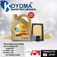 TOYOTA PRIUS C 2012year NHP10 OIL FILTER + AIR FILTER + KOYOMA 15W40 MINERAL ENGINE OIL