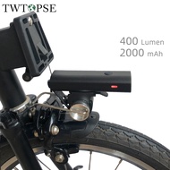 TWTOPSE 400 Lumen Bike Lights With Rack For Brompton 3SIXTY Folding Bicycle V Brake