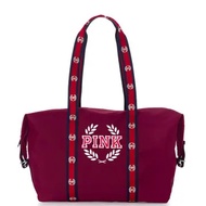 VS Victoria's Secret x Pink series Collegiate College travel gym large duffle shoulder tote bag