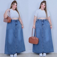 [ ส่งฟรี 🔥 ]  O1/O2 - O98/O99  - O85/O86 กระโปรงคนอ้วน กระโปรงยีนส์ยาวพิเศษ กระโปรงยีนส์สาวบอวบ กระโ