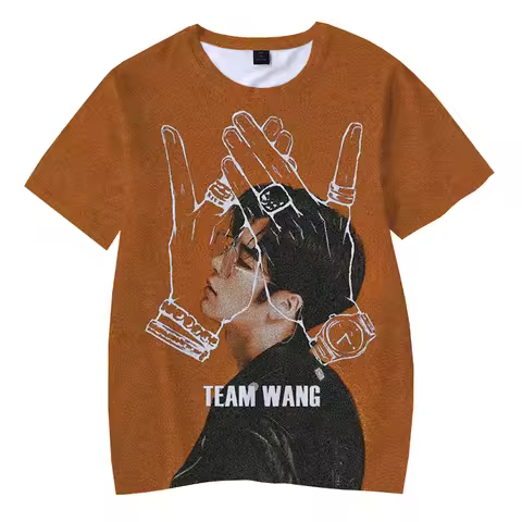 Newest Jackson Wang 3d Print T-shirt Unisex Kids Children's Round Neck Casual Sweatwear Kpop GOT7 Me