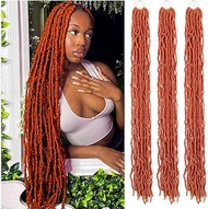 New Faux Soft Locs 36 Inch Crochet Hair 63 Strands Pre-Looped Synthetic Nu Soft Locs Crochet Hair Nu Goddess Locs Crochet Hair for Black Women (36inch(pack of 3), M)