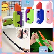 🐳3D Mini Gravity Knife Toys Funny Finger Toys Decompression Samurai Sword Butterfly Knife Carrot Kni
