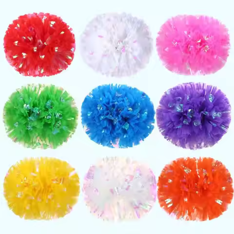 High Quality 25cm Game Pompoms 9 Colors Cheap Practical Pompoms Sports Match Supplies Sports Cheerle