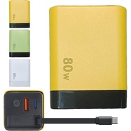 Tobrbes 3 in 1 Charger, Retractable 80w Max, Scalable 80w Max Fast Charger Module with Type-C Cable 