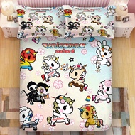 Tokidoki Bedsheet and Pillowcase Single/Super single/Queen/King Fitted Bedsheet Customizable Cartoon