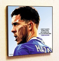 Eden Hazard Fc Chelsea Soccer Football Framed Poster Pop Art For Decor with Motivational Quotes Prin