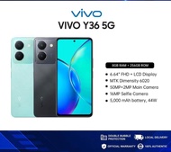 Vivo Y36 4G and 5G (8GB+8GB Extended RAM + 256GB ROM) 6.64" FHD+I Battery 5000mAh I 44W FlashCharge || Vivo Malaysia 1 Year Warranty