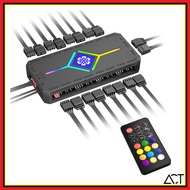 Hifrost ARGB Hub ( 5V 3PIN ARGB + 4 Pin PWM ) PC Case CPU Fan Controller Remote ARGB sync Connector