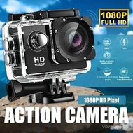 Sports Camera,1080P 30fps 12MP 30M Sports Camera，2 Inch with Accessories for Video Blog、Diving、Cycli