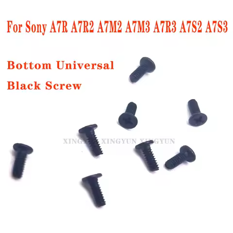 10pcs For Sony A7R A7R2 A7M2 A7M3 A7R3 A7S2 A7S3 Bottom Universal Black Screw Digital Parts