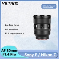 Viltrox 50mm F1.4 PRO AF Auto Focus Full frame Large Aperture Portrait Prime Lens For Sony FE A7C2 A
