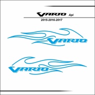 HONDA Transparent UV Sticker Vario 125 150 Led Old 2015 to 2017 Flame V1