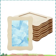 12 Pack Wooden Picture Frames for Crafts DIY Wood Craft Picture Frames for Birthday Party Mother' S 