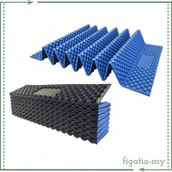 [FigatiaMY] Foldable Camping Mat Waterproof Egg Crate Sleeping Pad Blue with Black