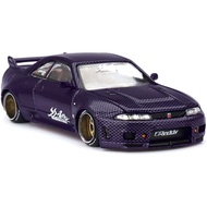 Diecast Model Car Compatible with Kaido House x Mini GT 1:64 Nissan Skyline GT-R (R33) Active Carbon