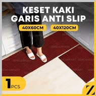 Keset Karpet Alas Kaki Garis Lantai Dapur Anti Slip Panjang Pendek 1PC