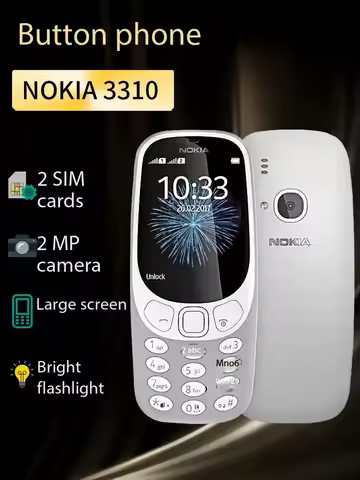 The Nokia 3310 phone features dual SIM cards with straight keys, making it a great gift