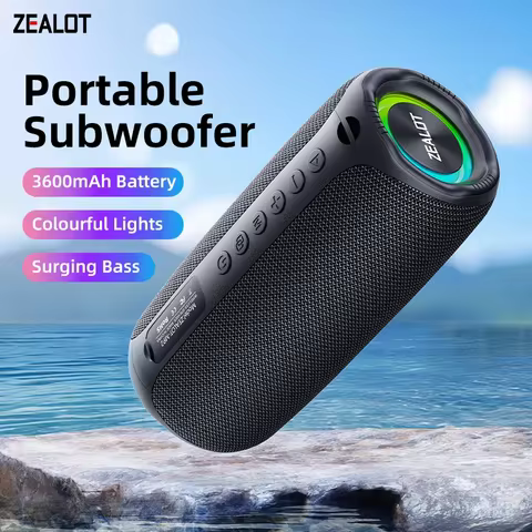 Zealot-MP2 Speaker Portable Bluetooth Speaker with Enhanced Bass, Bluetooth 5.3, 15H Playtime, for C
