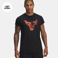 UNDER ARMOUR PROJECT ROCK CAP SLEEVE TSHIRT BLACK