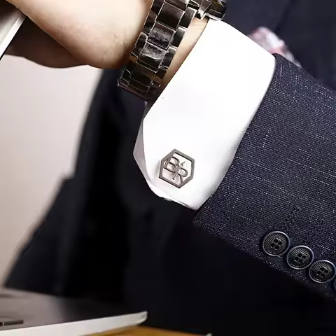 vip Personalized Custom Initials Name Cufflinks for Mens Stainless Steel Cufflink Luxurious Jewelry 