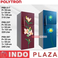 Baru Kulkas Polytron 2 Pintu Prb-217 New 2022 Bunga Timbul