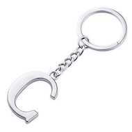 Finrray Initial Letter Keychain Alphabet Key Rings Stainless Steel Letter Charm Keychain for Women