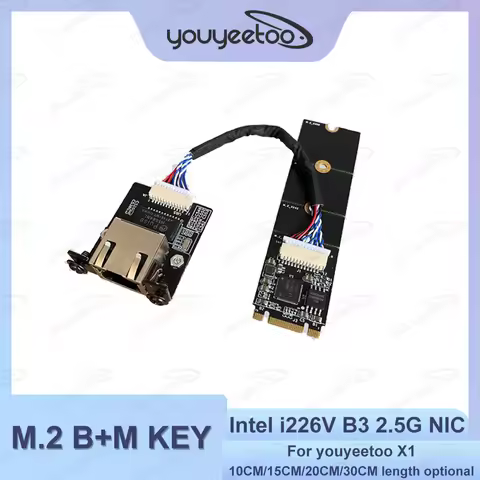 M.2 B And M Intel I226 Customize 2.5G Ethernet Server NIC For Youyeetoo X1 M.2 B-Key And M.2 M-Key I
