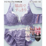 [Direct Form Japan] Nissen_  Side High Knit Lace Bra and Panties Set (Triumph)