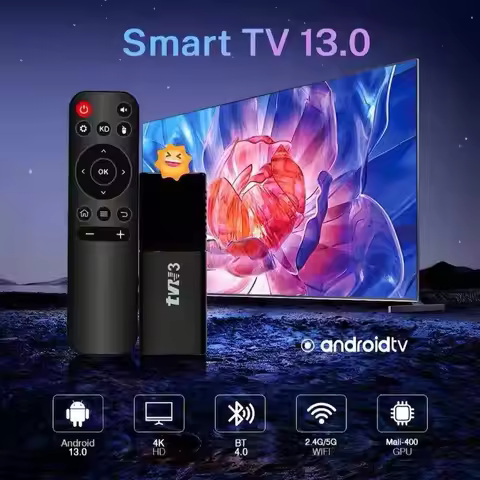 Android TV Stick Quad Core Android TV Stick 2.4/5G Wifi Home Media Player 4K Streaming Stick Android