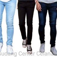<Men's Jeans Stretchy streach Pencil slimfit Black Guy Long Guy Good Material ORI Mma Running G.