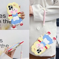 Casing For Vivo S1 V15 V11 V17 V19 V7+ V7 plus NEX3 X50 X60 X70 X80 X90 Pro Phone Case Soft TPU 3D Cute Cartoon Girl Alice Anti-falling Silicone Cover With Lanyard