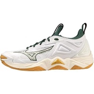 Mizuno Volleyball Shoes Wave Momentum 3 Club Indoor Wide Lightweight Basketball White x Green Gold 3
