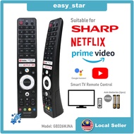 Sharp Android Smart TV Remote Control Sharp Voice Control Android Replacement Remote TV (GB326WJNA)