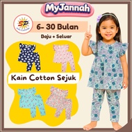 (6-30M) Baju Budak Perempuan Baby Girl Doll SP Global Top + Seluar Panjang