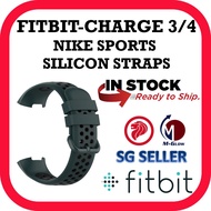 (SG Seller) Fitbit Charge 3/4 Strap Charge 3 Silicone Strap Nike Sports