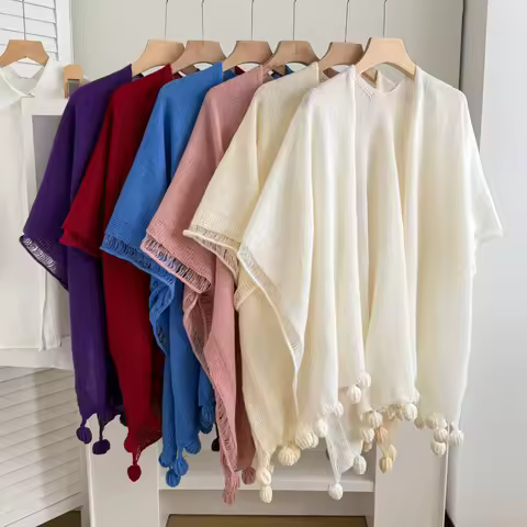 Women's plus size shawl, retro new rose knit elegant cardigan cheongsam cape shawl hollowed out arti