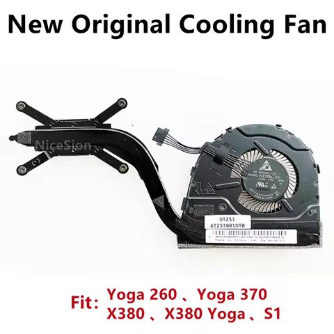 New Original For Laptop Lenovo ThinkPad Yoga 260 Yoga 370 X380 yoga S1 Cooling Fan CPU Heatsink Radi