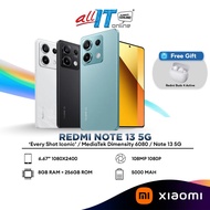 Xiaomi Redmi Note 13 6.67" 5G Smartphone | 8GB RAM + 256GB ROM | MediaTek Dimensity 6080 | 108MP Camera |5000mAh Battery